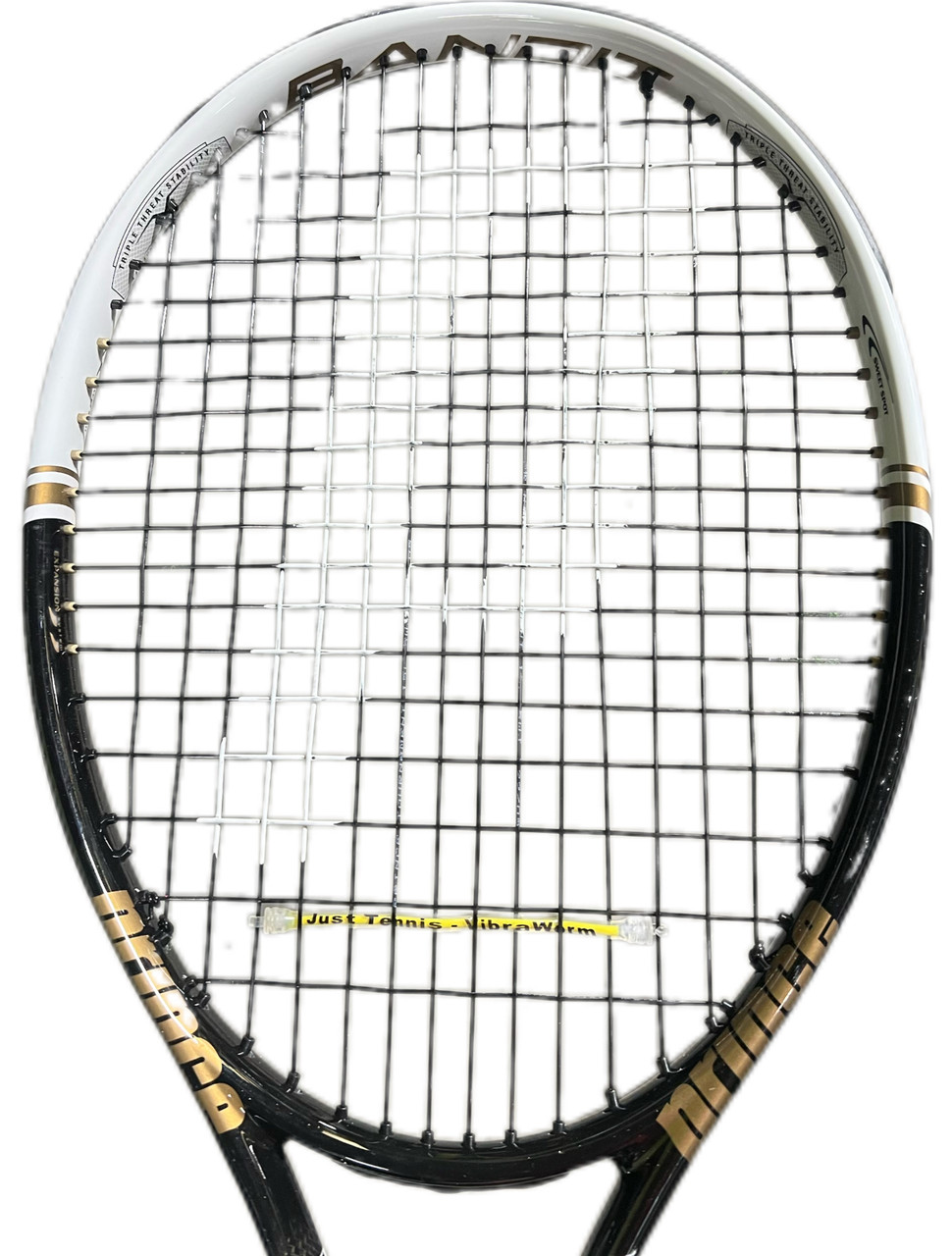 Used Prince TRIPLE THREAT BANDIT Adult Tennis Racquet White 4 1/4