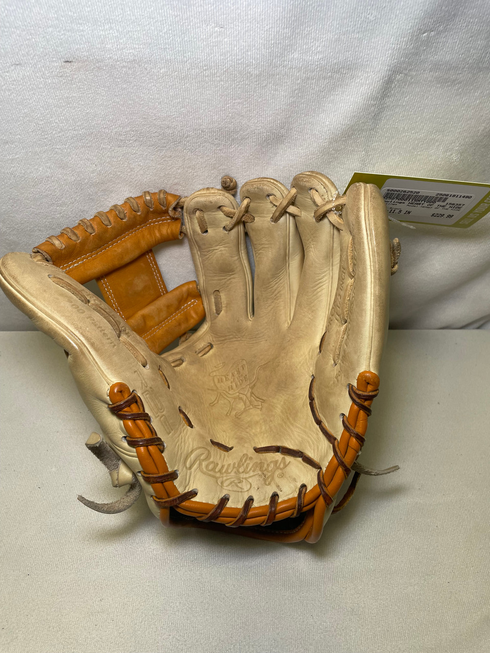 Used Rawlings HEART OF THE HIDE BB/SB Glove RH Throw Brown 11 1/2