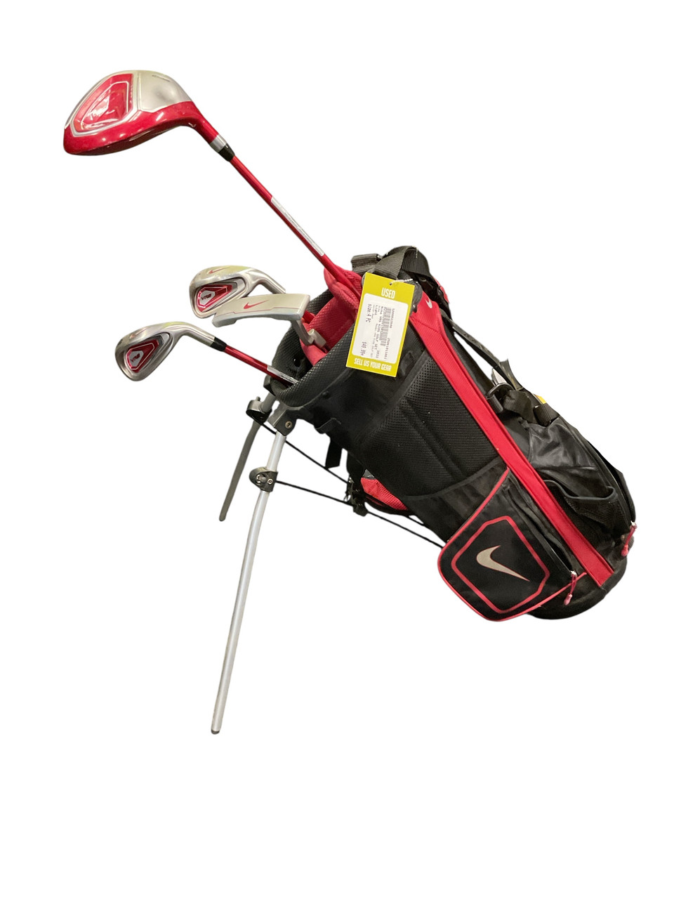 Used Nike VRS KIDS GOLF SET Jr Package Set RH Red 4 Piece