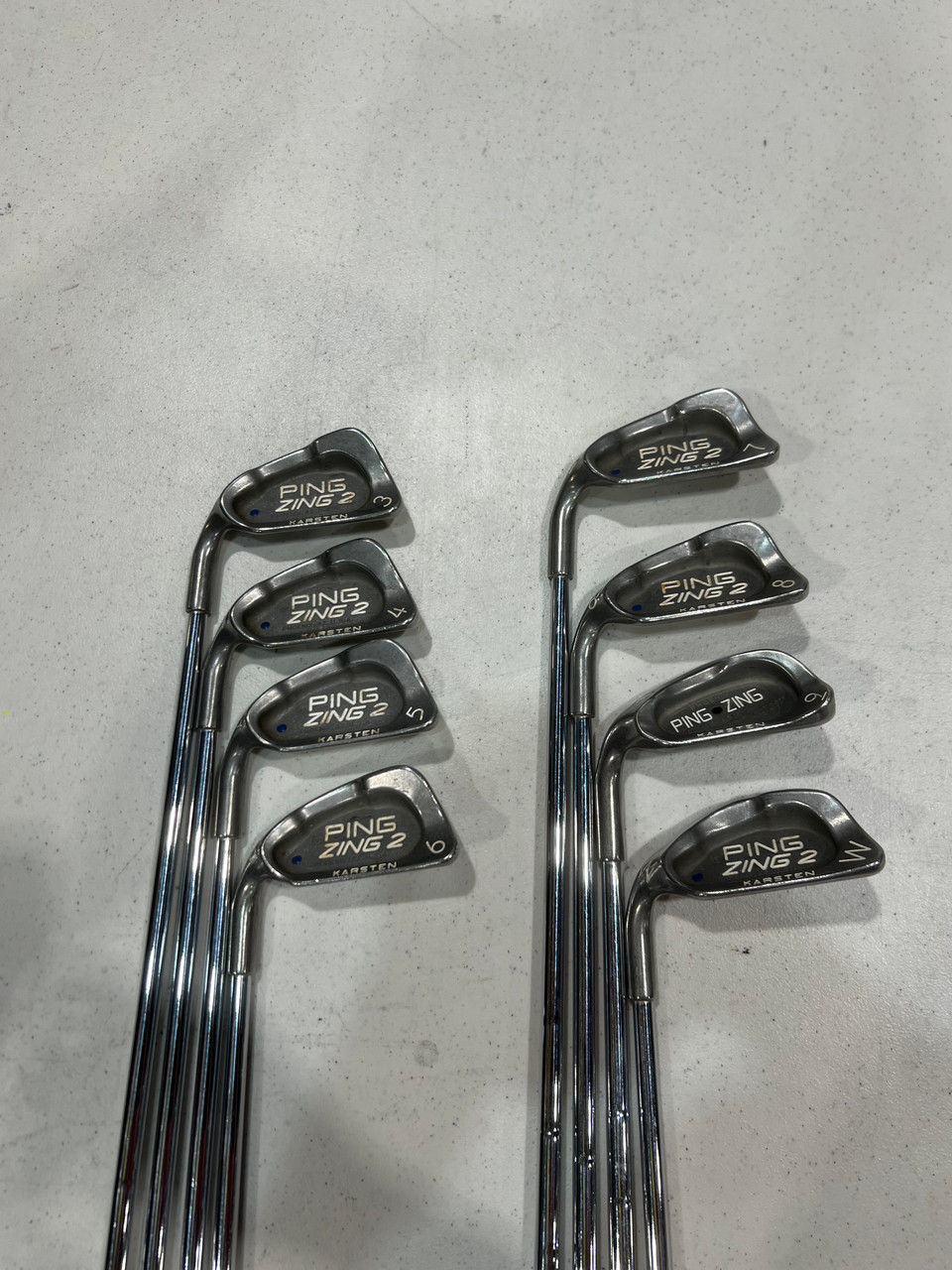 Used Ping ZING 2 BLUE DOT Mens Iron Set RH 3I-PW