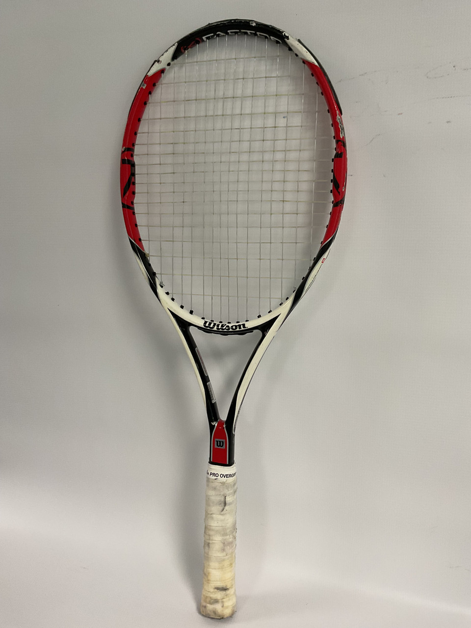 Used Wilson K FACTOR SIX.ONE Adult Tennis Racquet Red 4 1/4