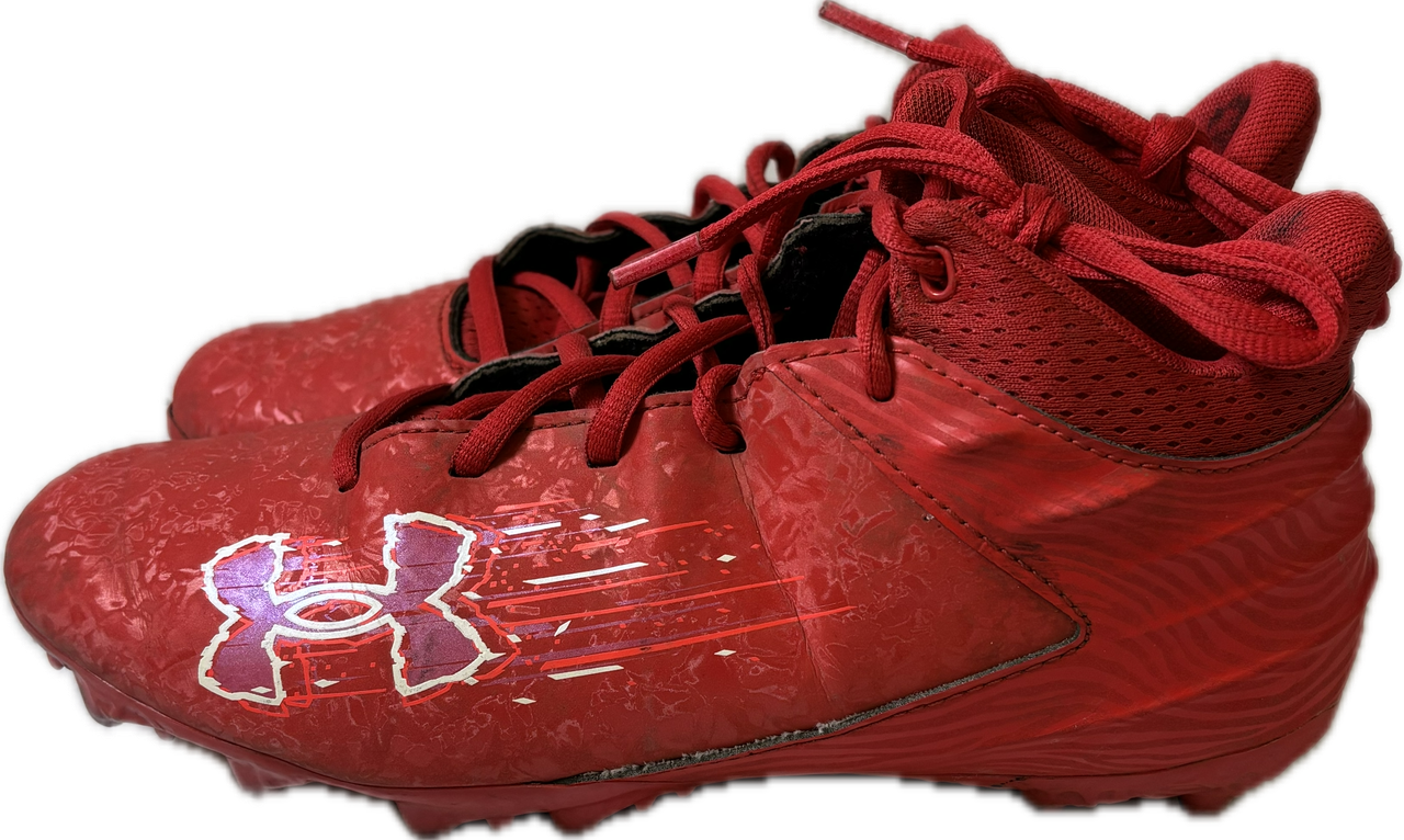 Under Armour Red Soccer Cleats Under Armour UA Highlight 2 MC Knit Red Football Cleats  main image 2