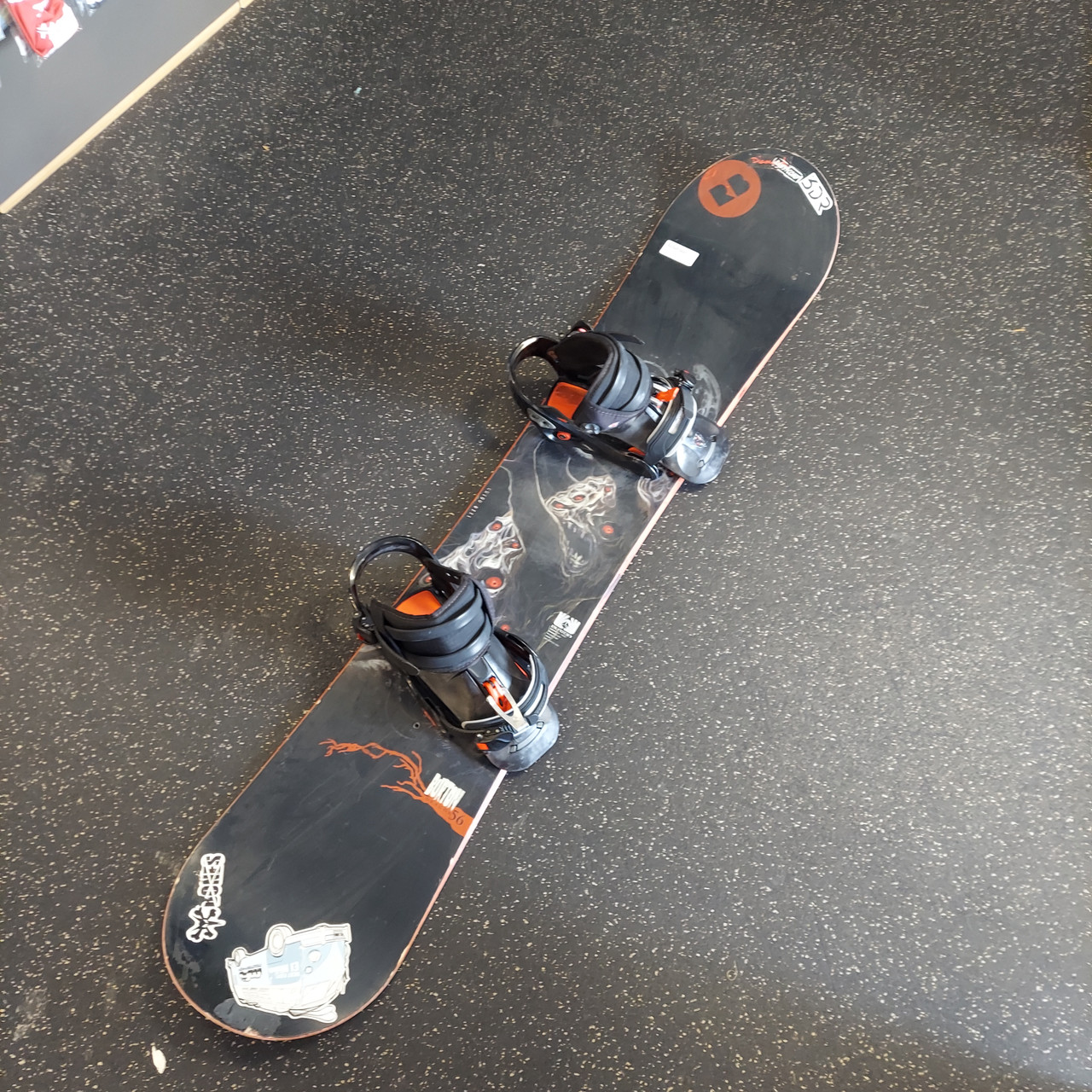 Used Burton DRAGON Mens Board/Bindings Red And Black 156 cm