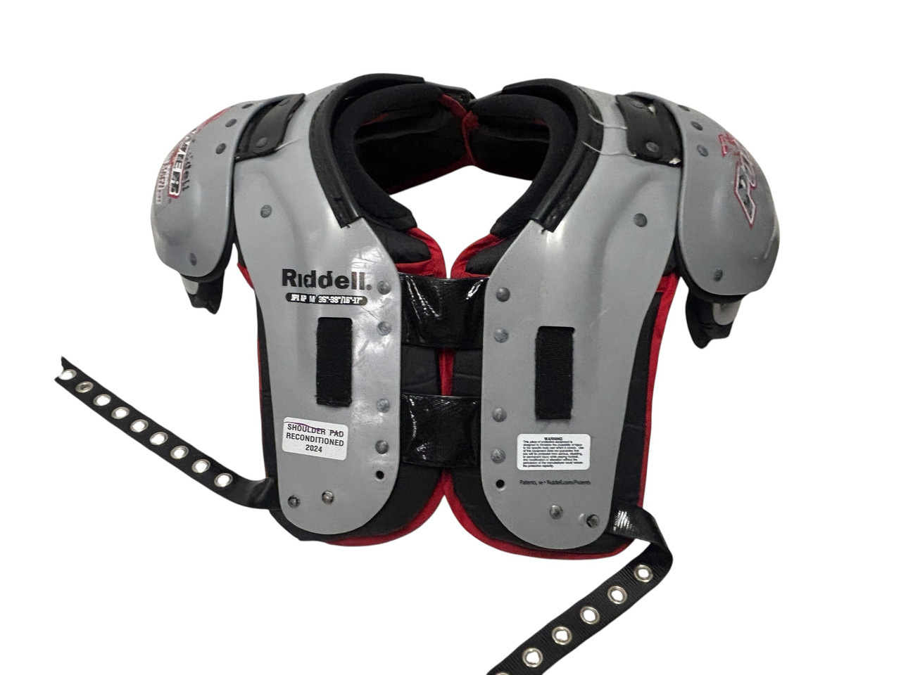 Used Riddell POWER JPX AP Football Shoulder Pads Grey Youth