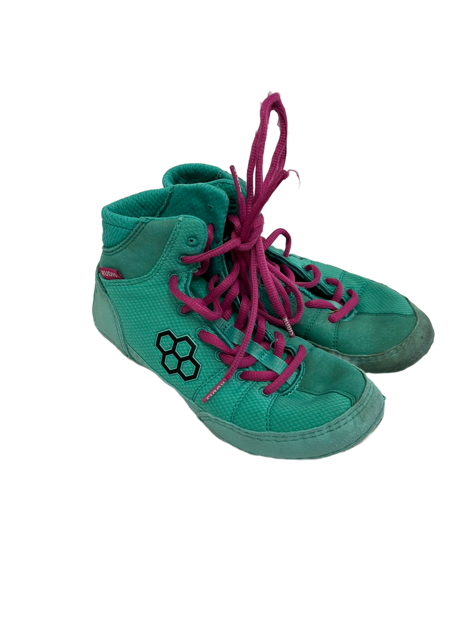 Used Rudis COLT Wrestling Shoes Teal Junior 04