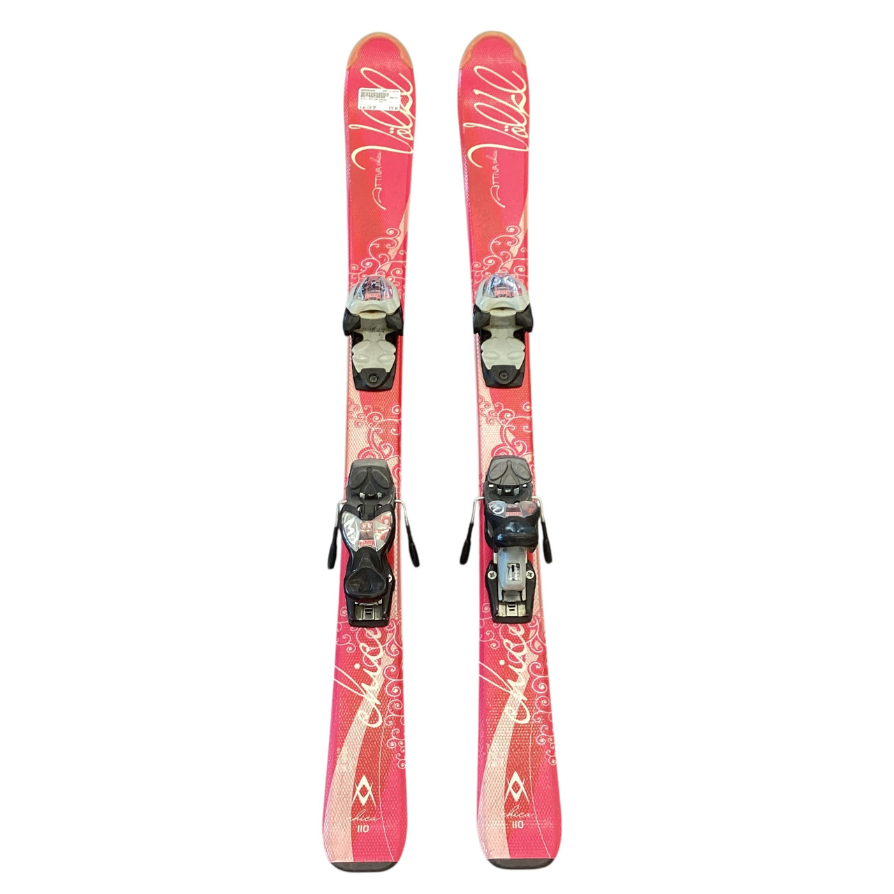 Used Volkl ATTIVA CHICA Girls DH Ski/Binding Pink 110 cm