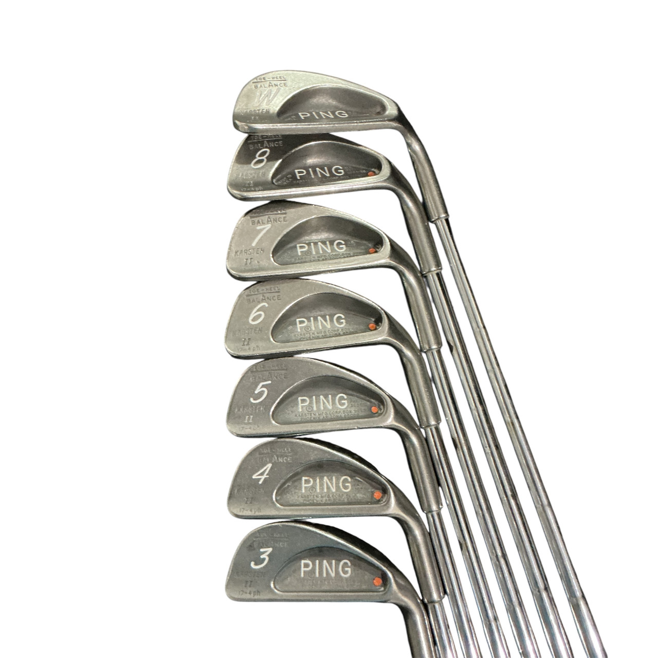 PING 初代 KARSTEN 1 アイアンセット 3~9,W,SW 9本セット Used Ping PING KARSTEN RH IRON SET 3-9 Womens Iron Set RH 3I-9I