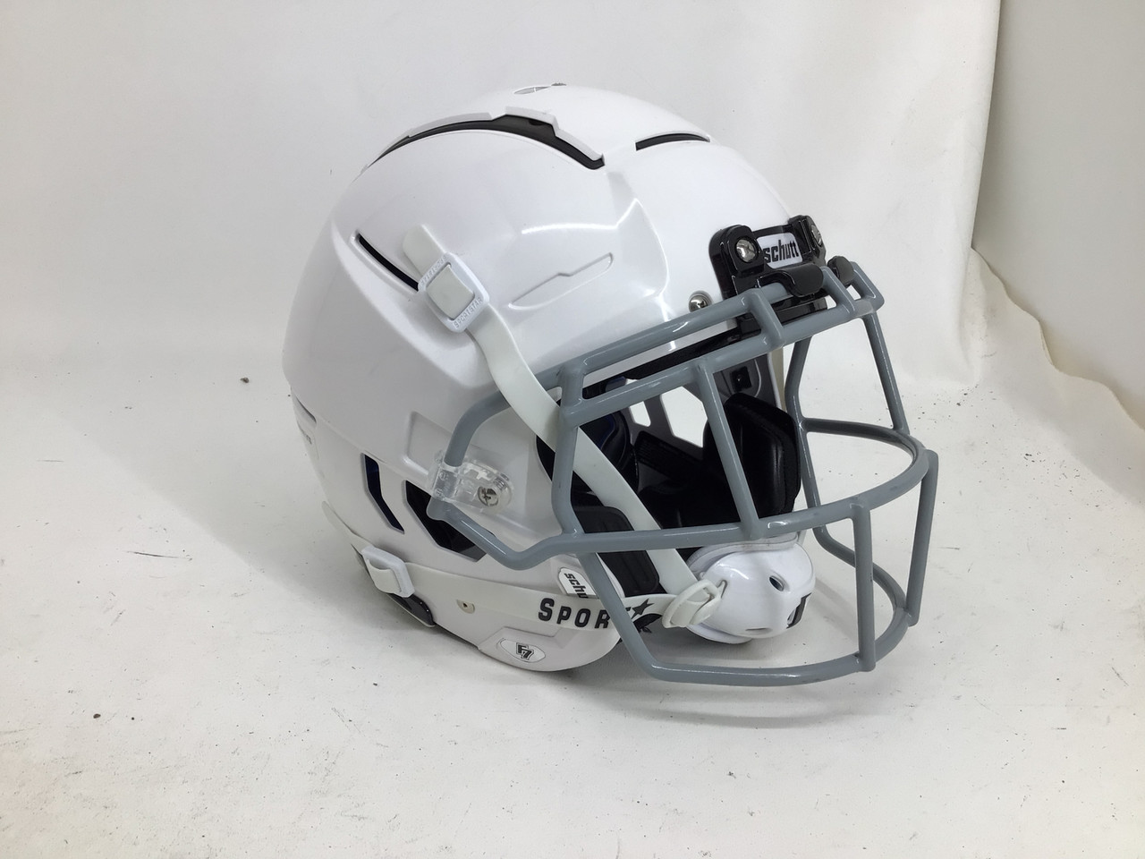 Schutt Youth F7 LX1 Football Helmet, XL, Gloss White