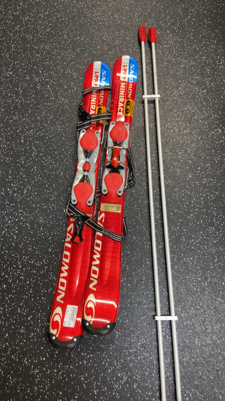 Used Salomon L99.9 MINI RACE Mens Skis Only Red 135 cm