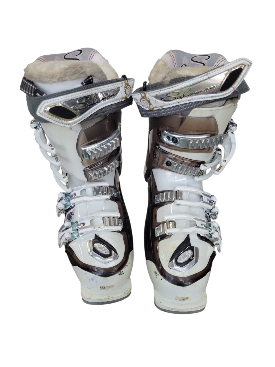 Used Salomon ENERGYZER 75 BOOTS Womens DH Ski Boot White 230 MP