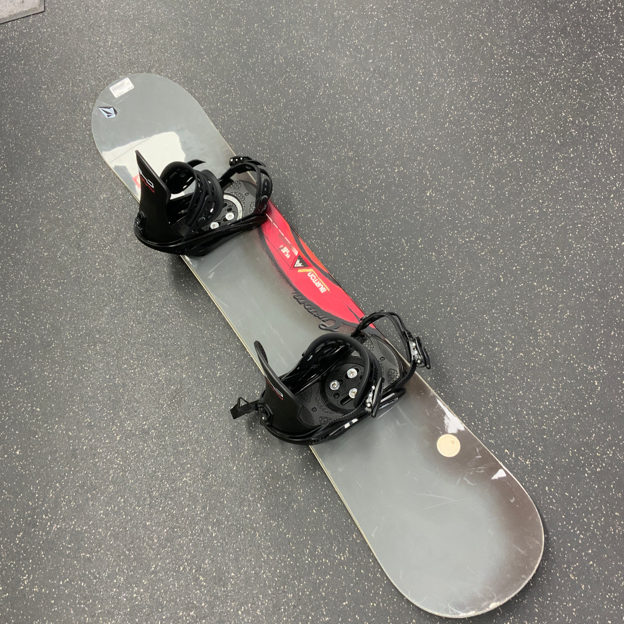 Used Burton SUPERFLY II CUSTOM Mens Snowboard combo Grey 158 cm