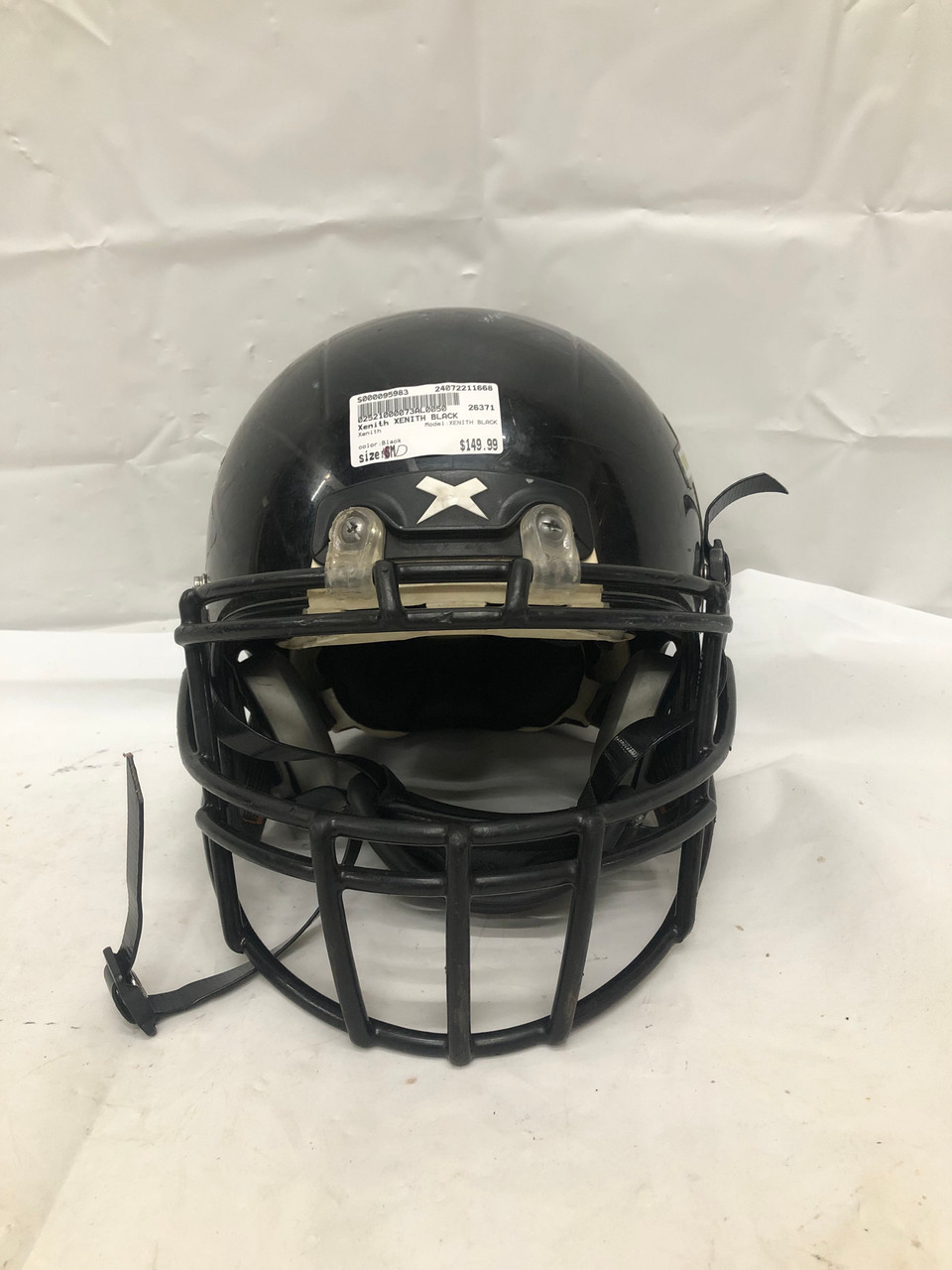 black xenith football helmet Army Skull + Crossbones Collection Replica Speed and official paint and decals Used Xenith XENITH BLACK MD