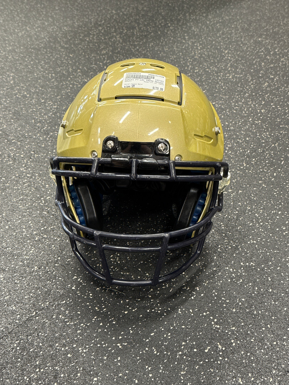 Used Schutt F7 LX1 YOUTH FB Helmet Vegas Gold SM