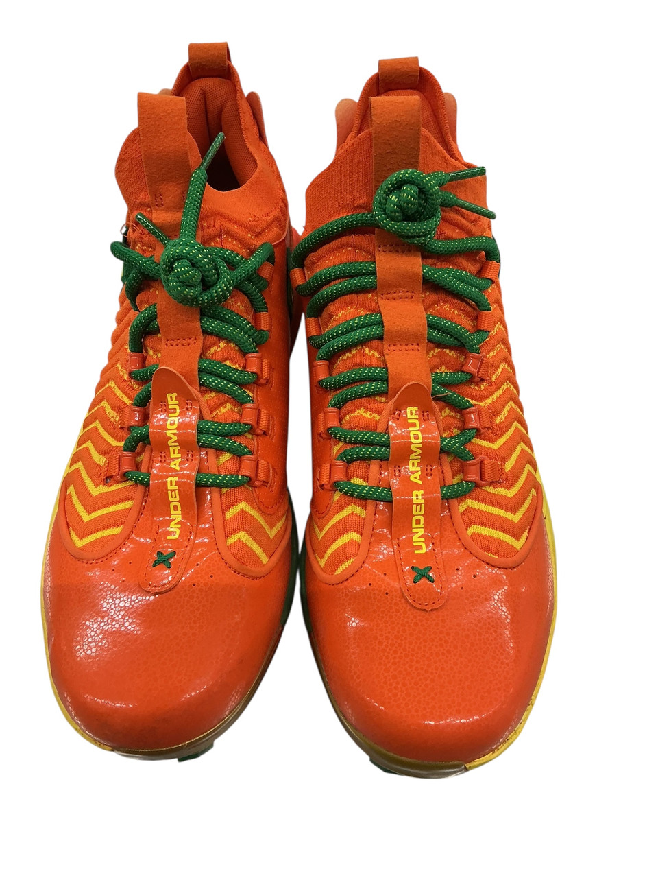 Used Under Armour 3028410-800 BB/SB Cleats Orange Senior 12