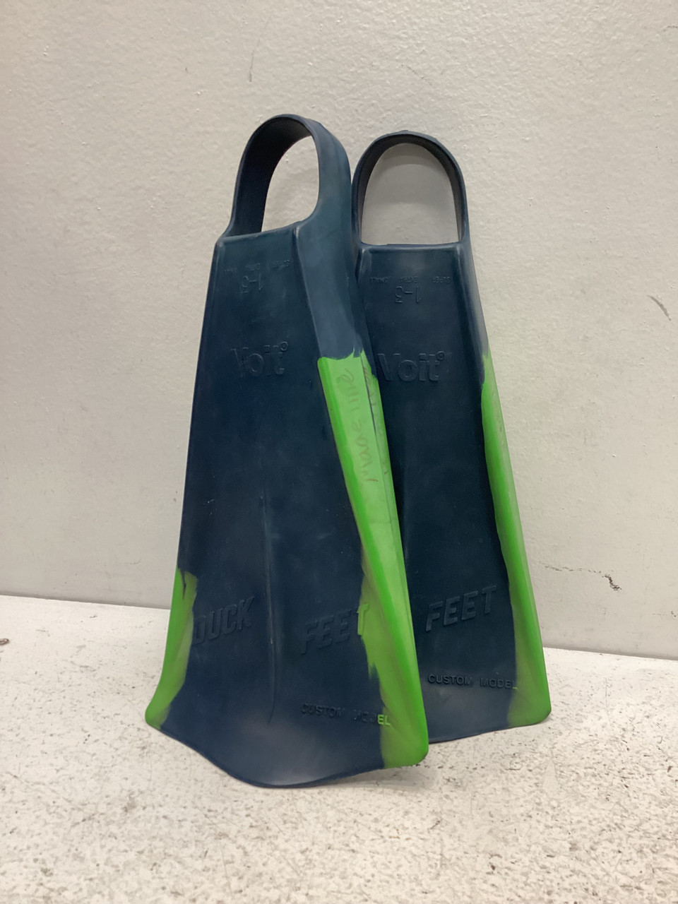 Used Voit DUCK FEET Underwater Fins Navy Blue XS