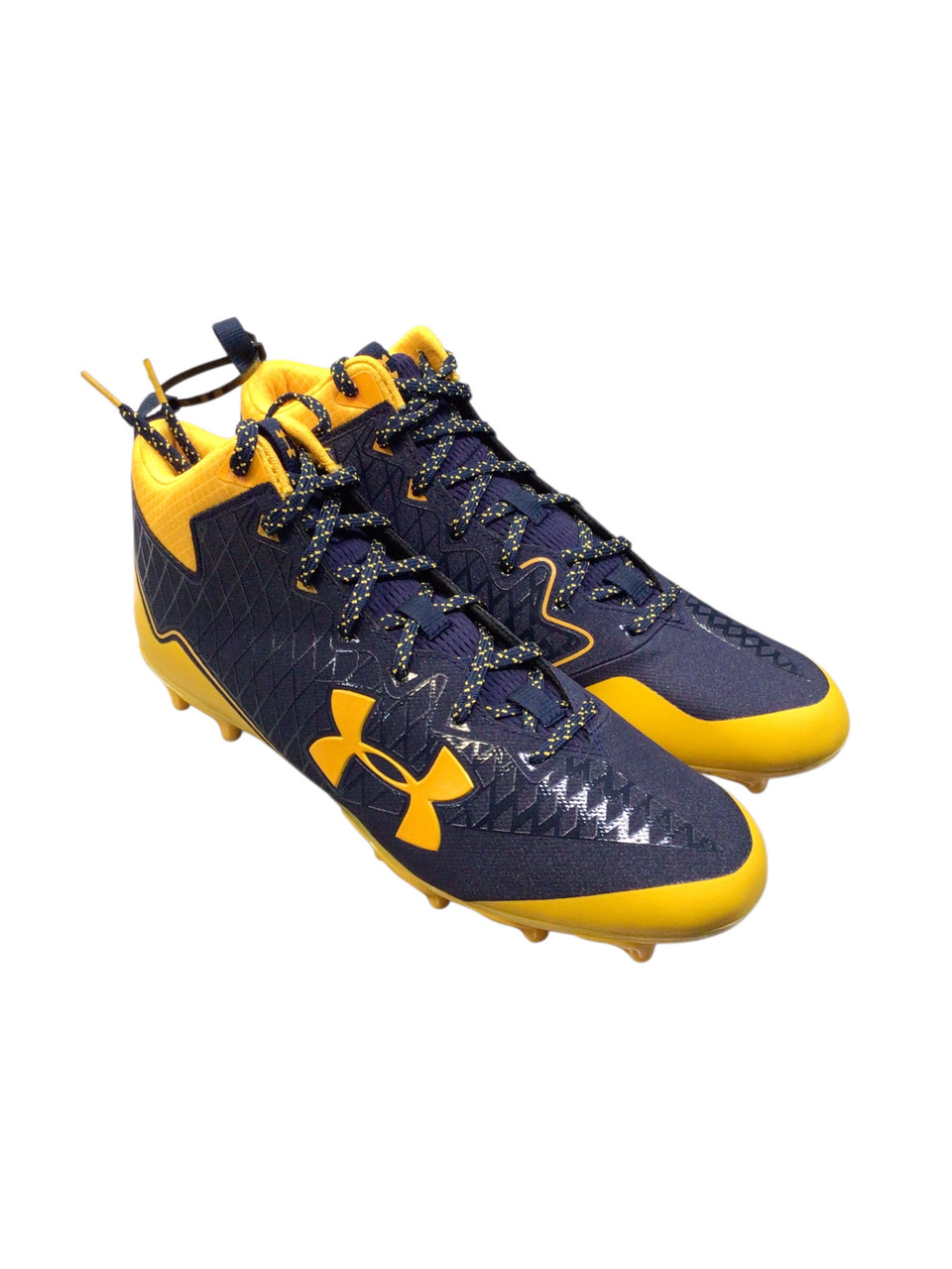 navy blue and gold soccer cleats