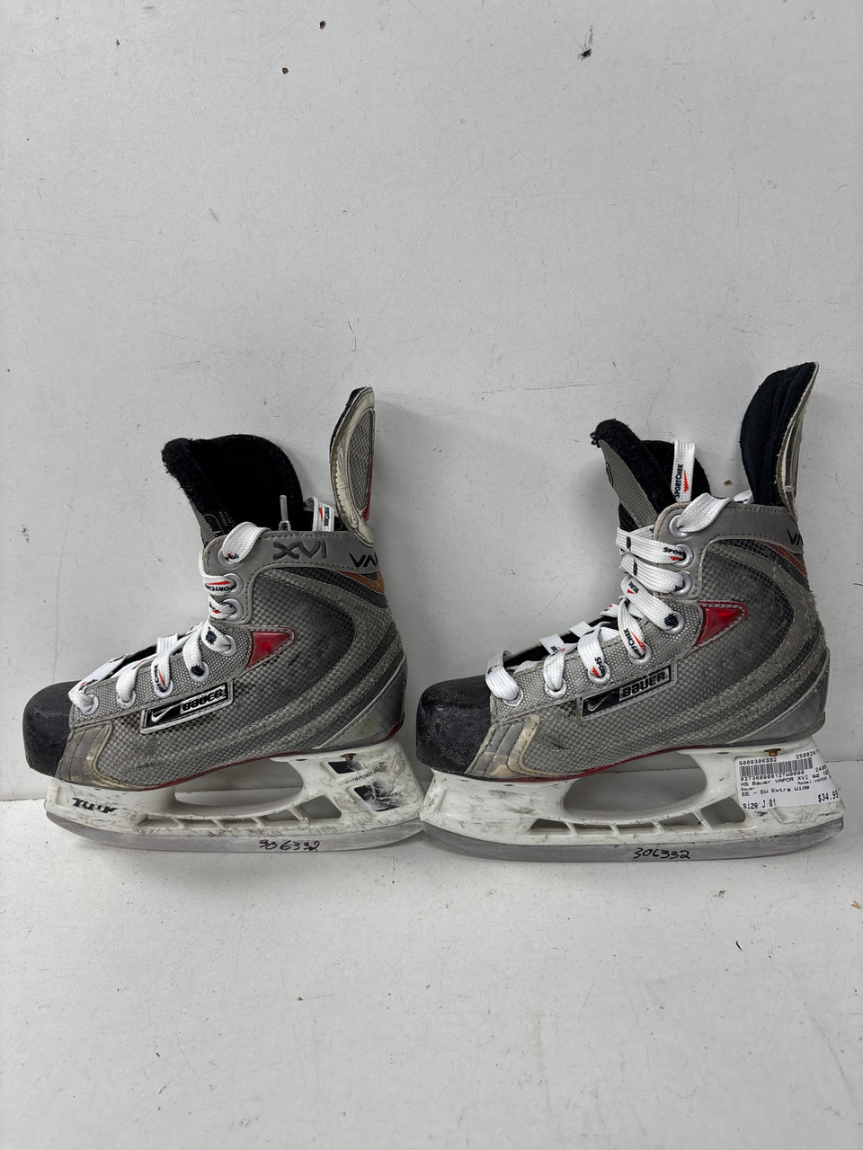 Used Bauer VAPOR XVI Junior Hockey Skate Junior 01