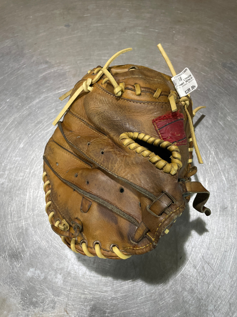 Rawlings Johnny Bench 硬式グローブ Used Rawlings RL10 JOHNNY BENCH BB/SB Catchers RH Throw Brown 32 1/2