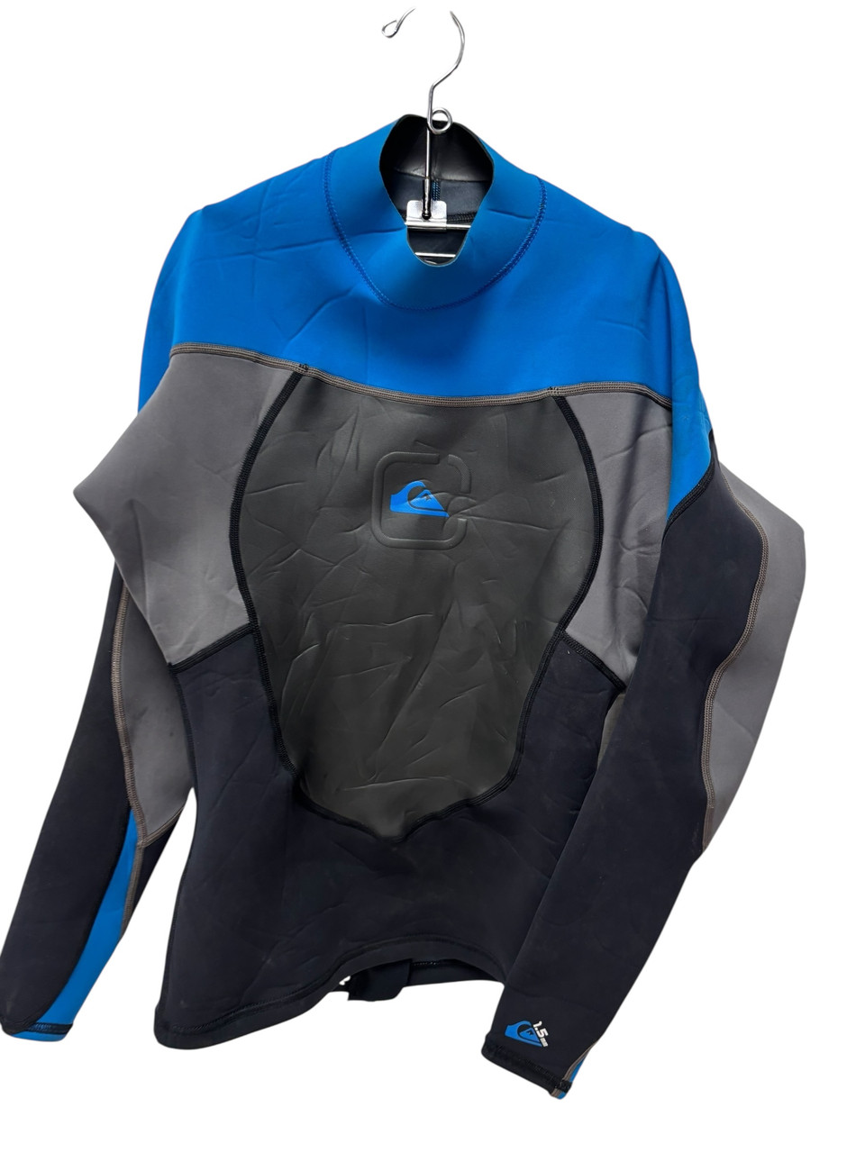 Used Quiksilver Mens Wetsuit Jacket Top Royal Blue LG