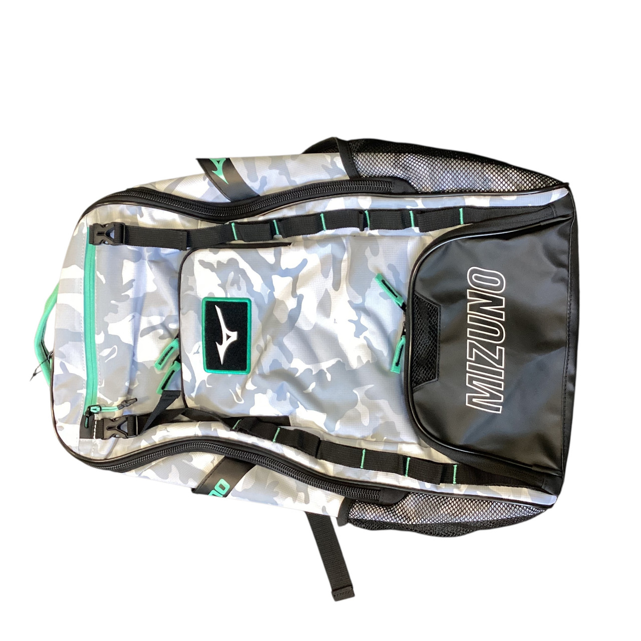New Mizuno ORGANIZER 26 TEAL CAMO BB/SB Player Backpack None