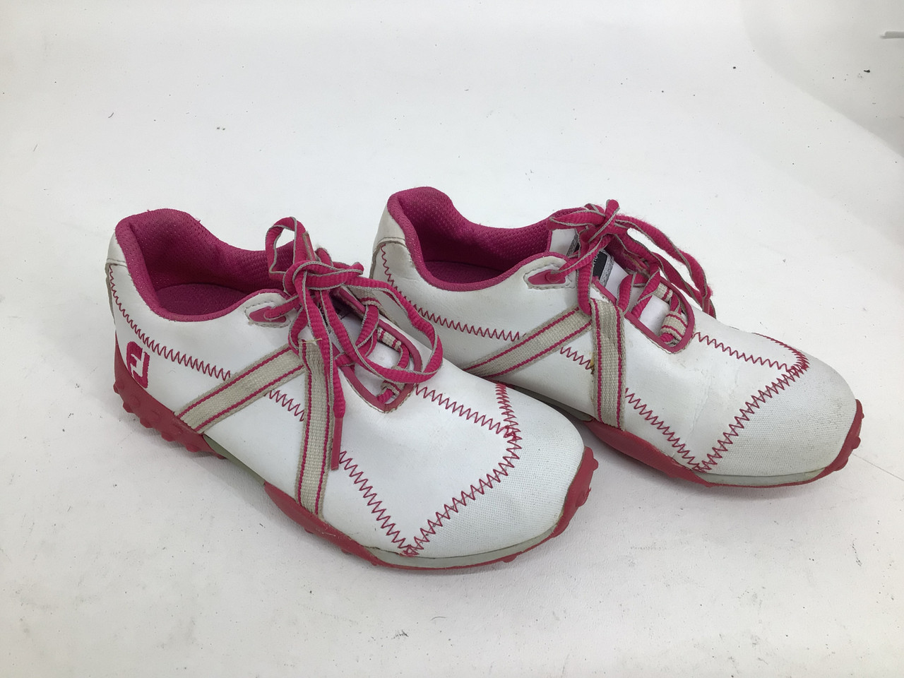Used Foot Joy M PROJECT GIRLS JR SHOES Jr Golf Shoes White Junior 02