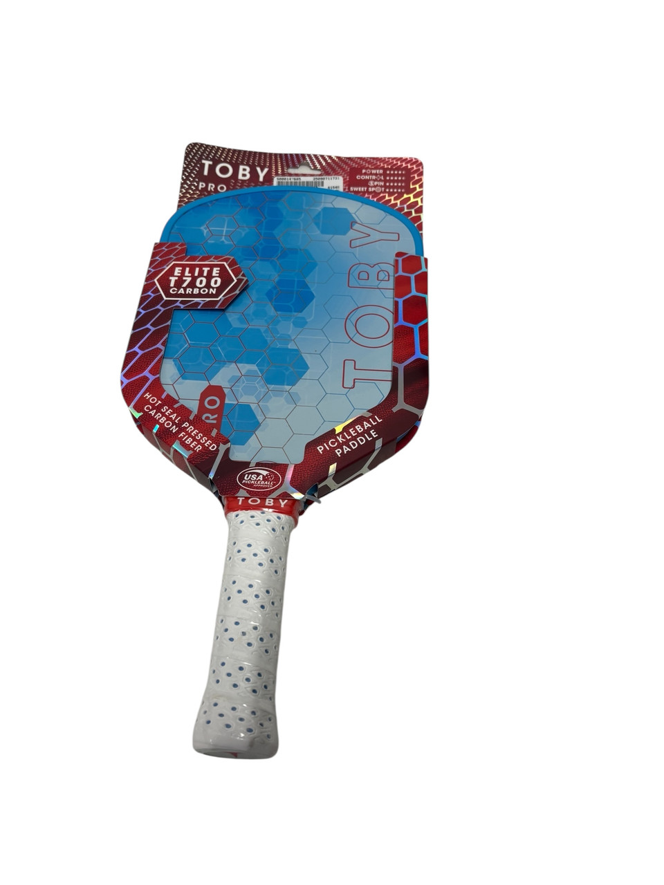 New TOBY PRO Dobrik Carbon Fiber Pickleball Paddle Carolina Blue