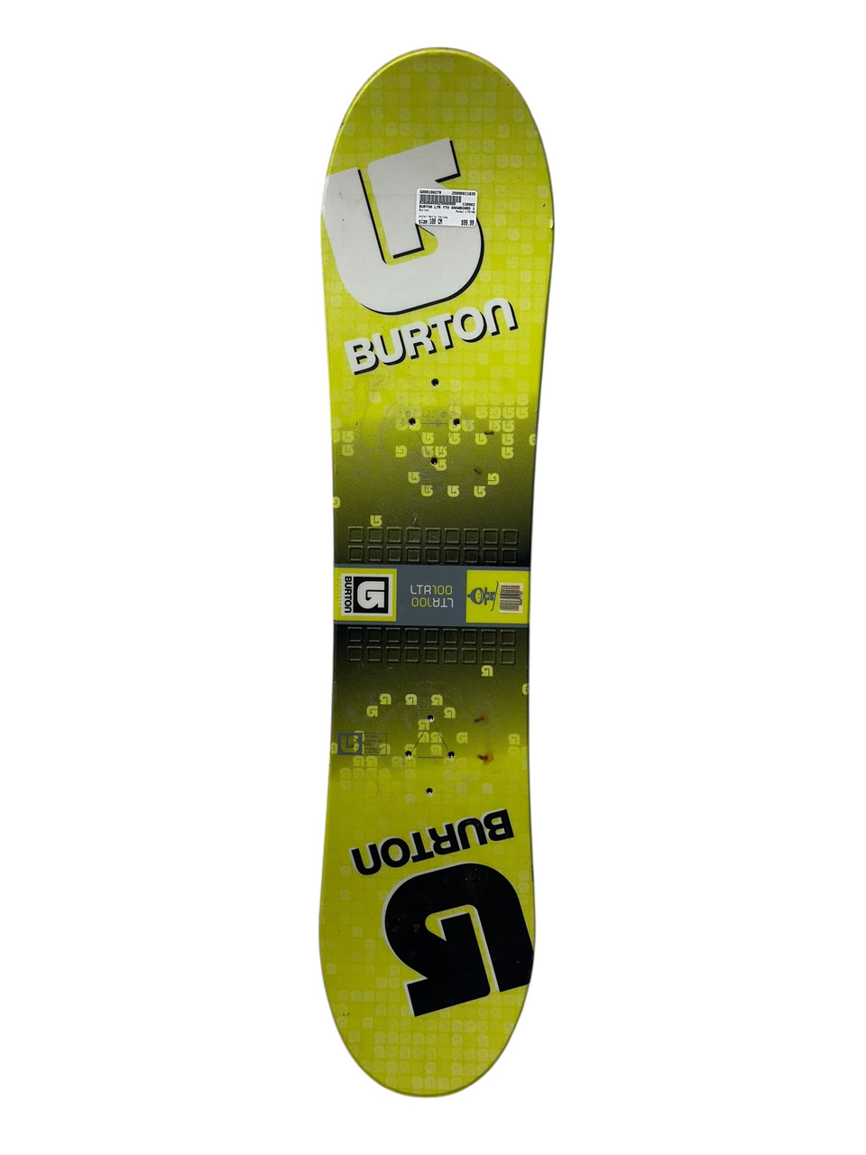 Used Burton LTR100 Boys Snowboard Only Optic Yellow 100 cm