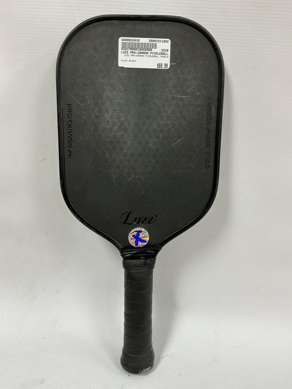 美品LUZZ CANNON PRO キャノン ピックルボール パドル USED Used LUZZ PRO-CANNON PICKLEBALL PADDLE Pickleball Racquet Black