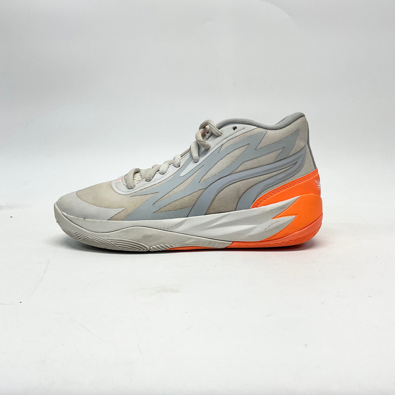 grey and orange puma shoes