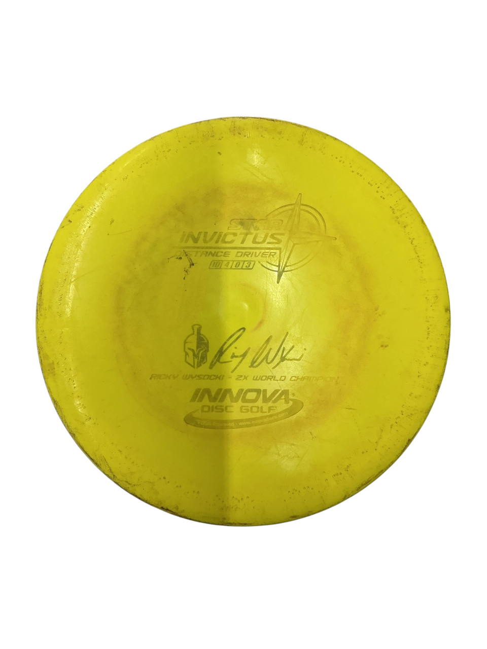 Used Innova STAR INVICTUS Disc Golf Driver Yellow 171g