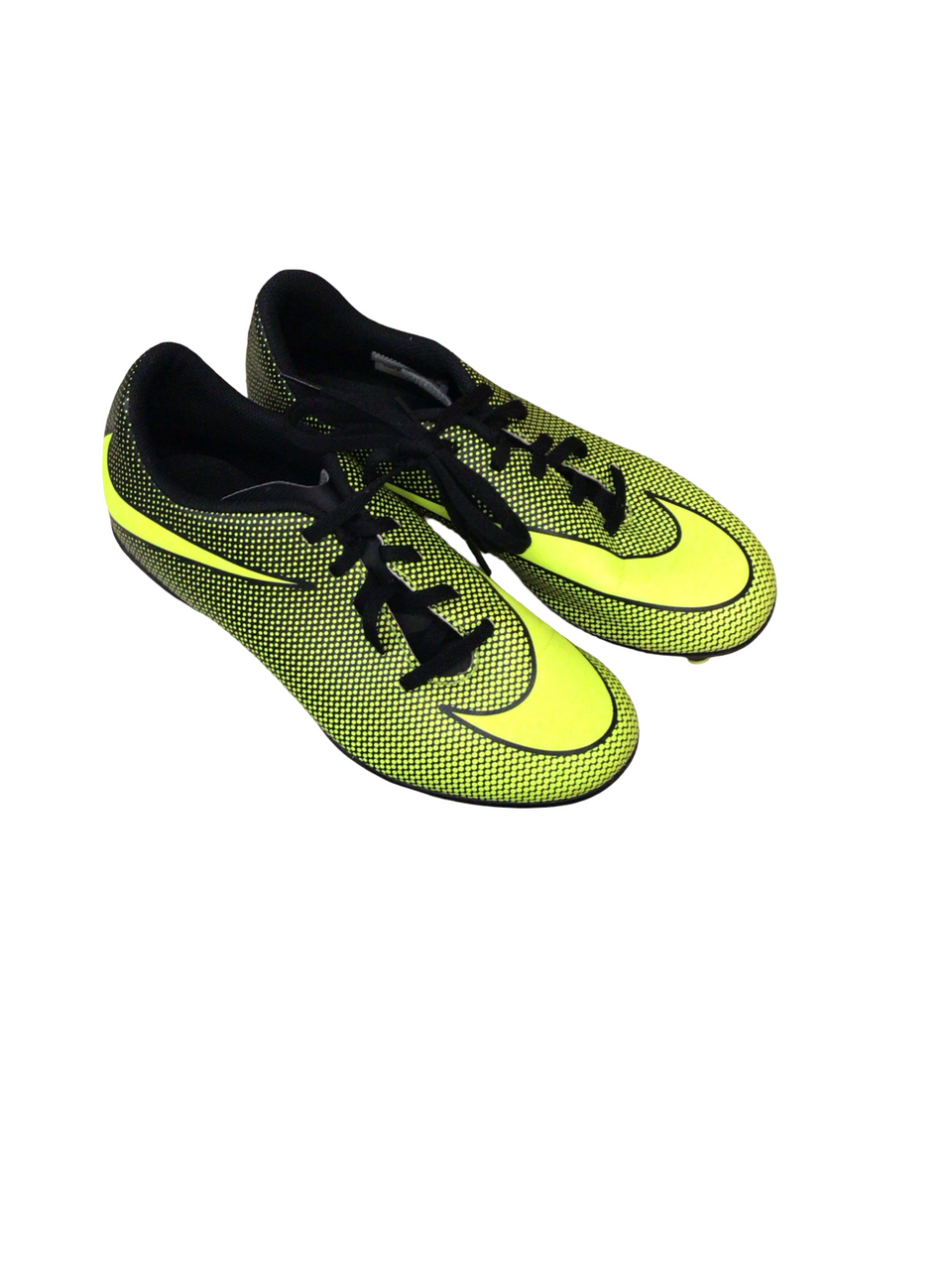 neon colored soccer cleats