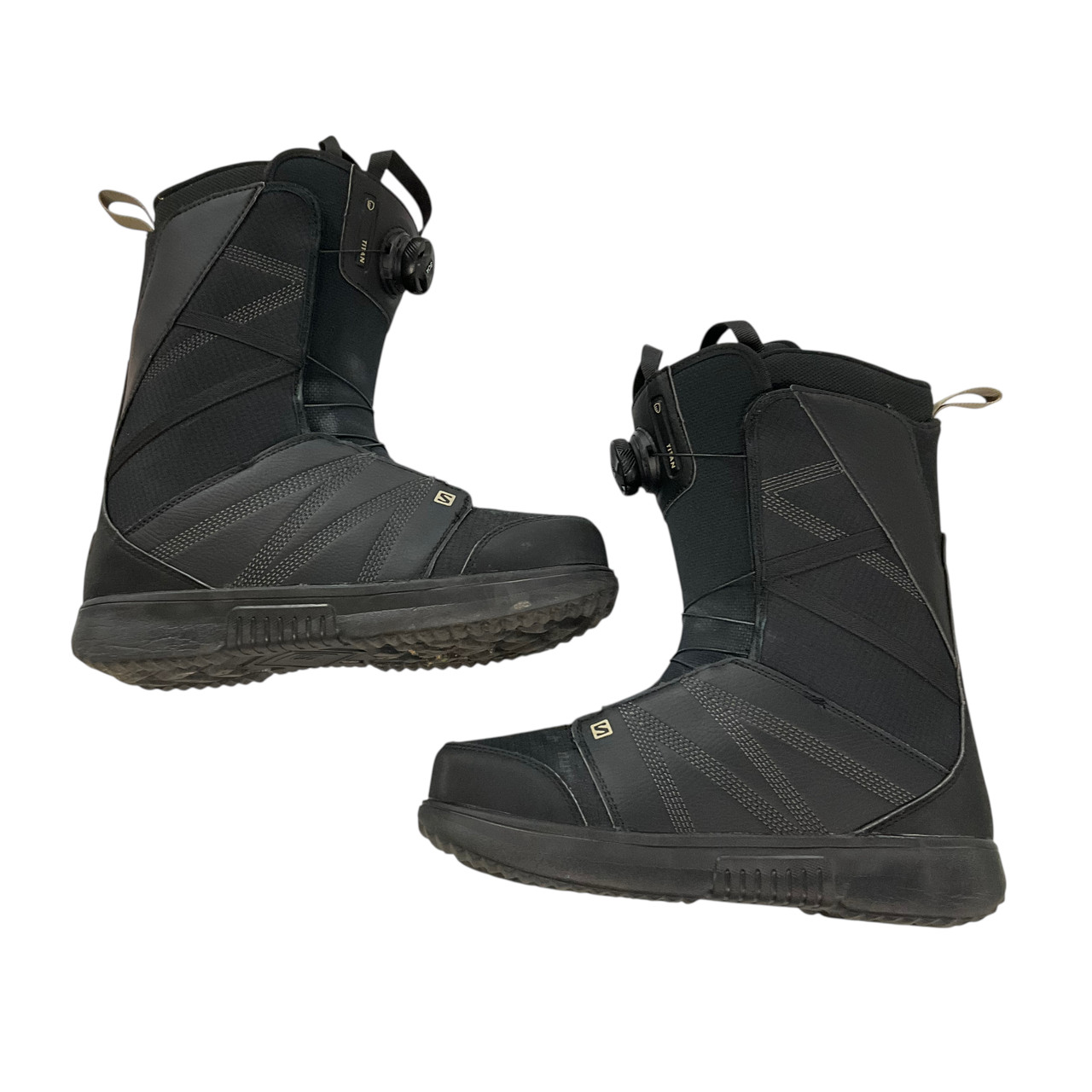 Used Salomon TITAN BOA Mens Snowboard Boots Black Senior 10