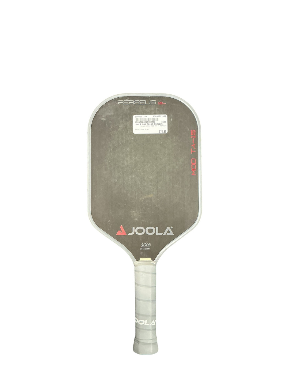 Used JOOLA MOD TA-15 PERSEUS Pickleball Racquet Dark Grey