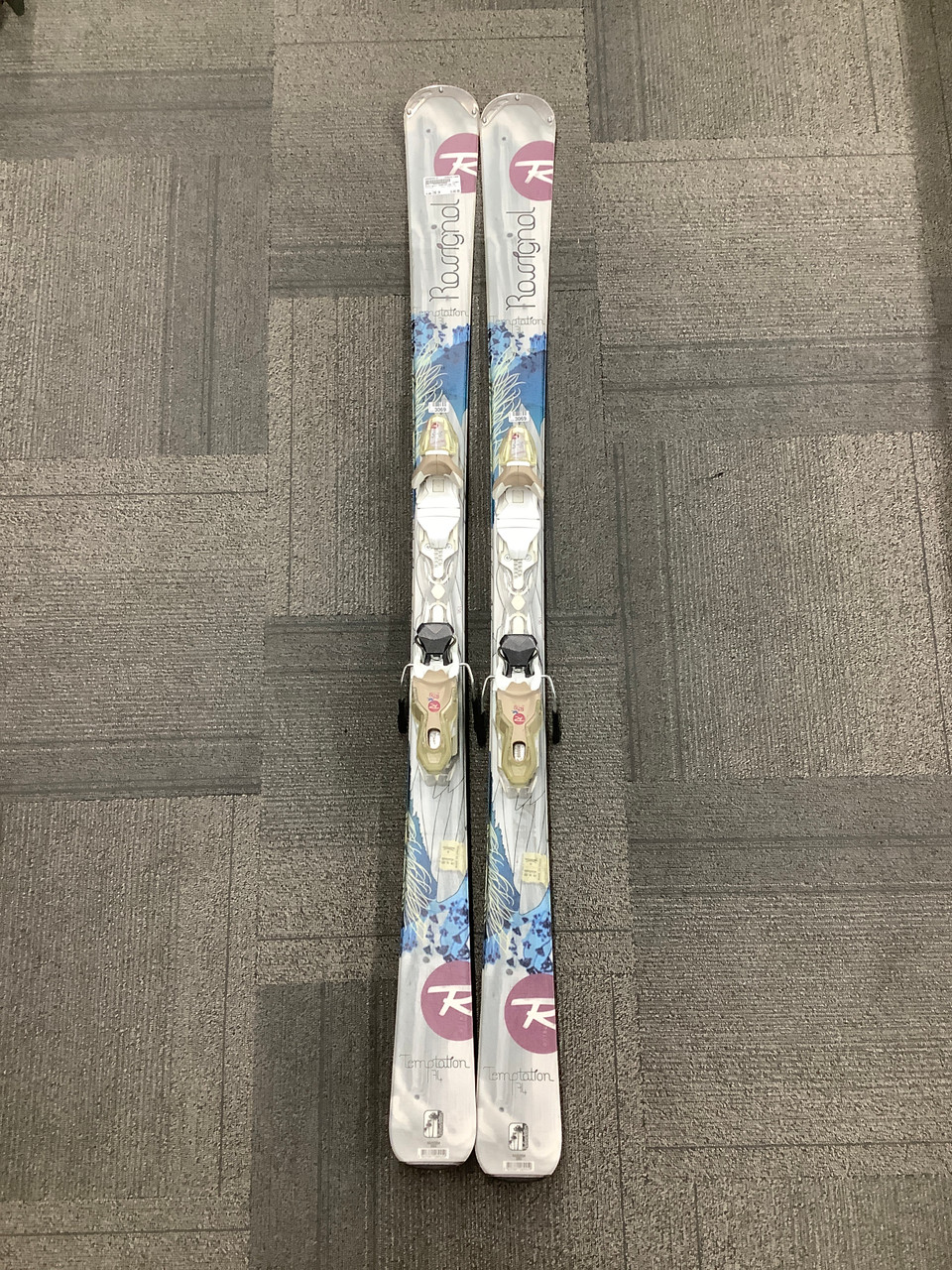 Used Rossignol TEMPTATION 74 Girls DH Ski/Binding White 156 cm