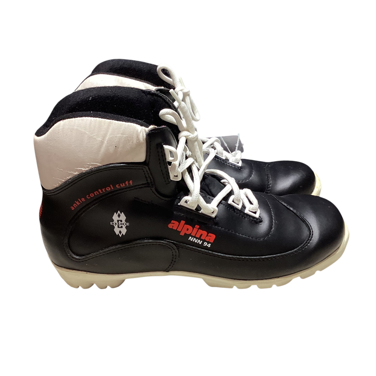 スキー N.N ma Used Alpina Mens NNN XC Ski Boots Black M 08.5-09 / W 09-09.5