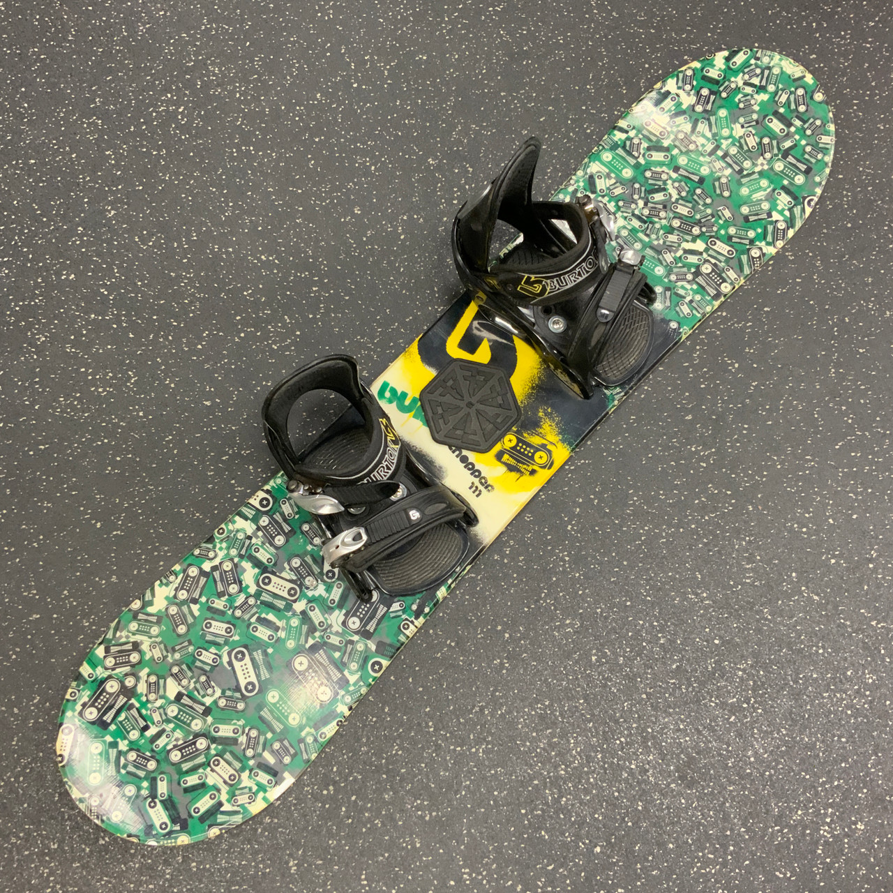 Used Burton CHOPPER Boys Board/Binding Green 111 cm