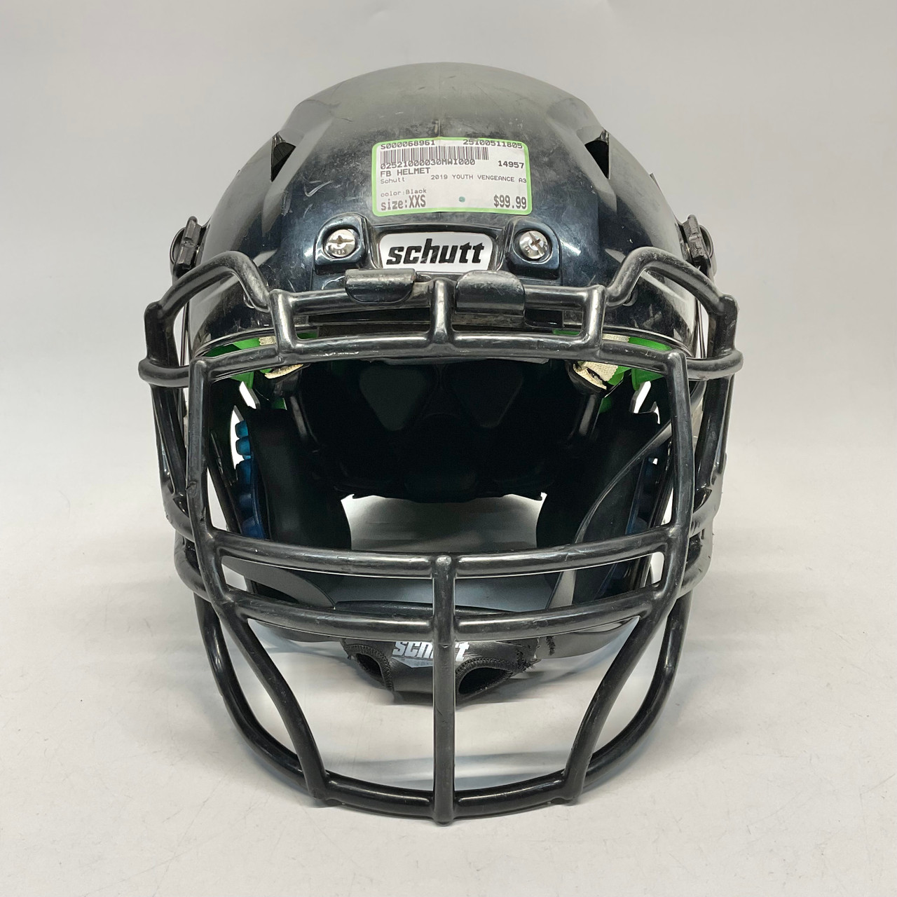 Used Schutt 2019 YOUTH VENGEANCE A3 FB Helmet Black XXS 11805-S000068961 Used Schutt 2019 YOUTH VENGEANCE A3 FB Helmet Black XXS 11805-S000068961