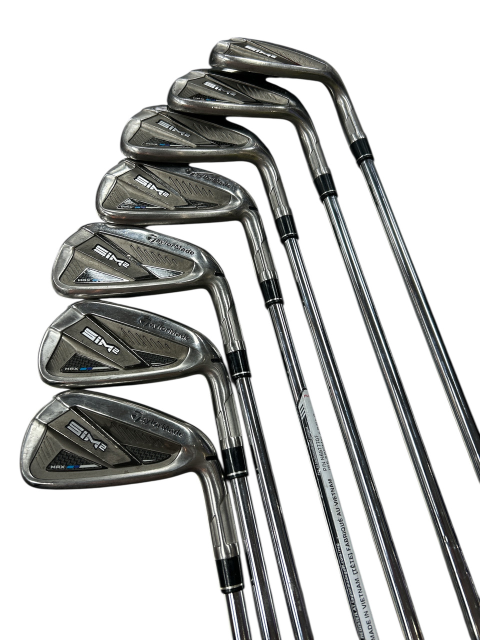Used Taylormade SIM 2 MAX 4-PW IRONS Mens Iron Set RH 4I-PW