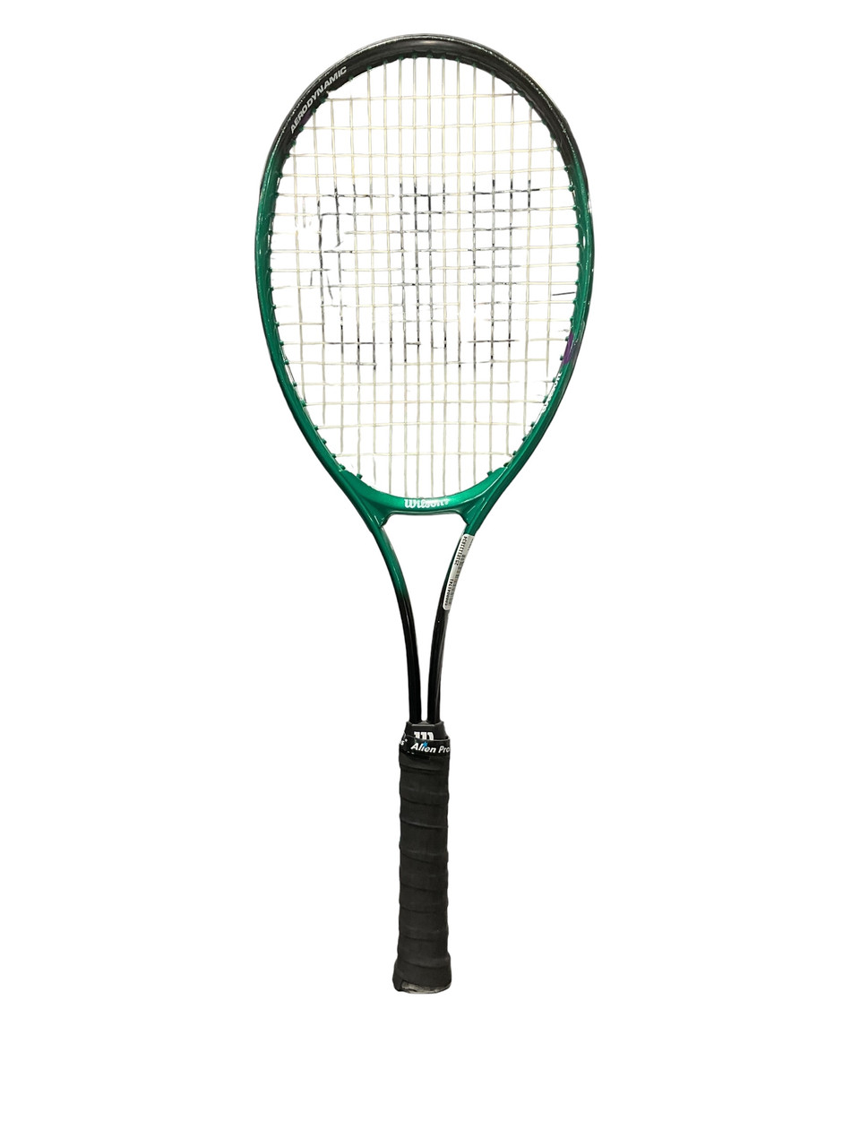 Used Wilson ADVANTAGE MIDSIZE Adult Tennis Racquet Green 4 3/8