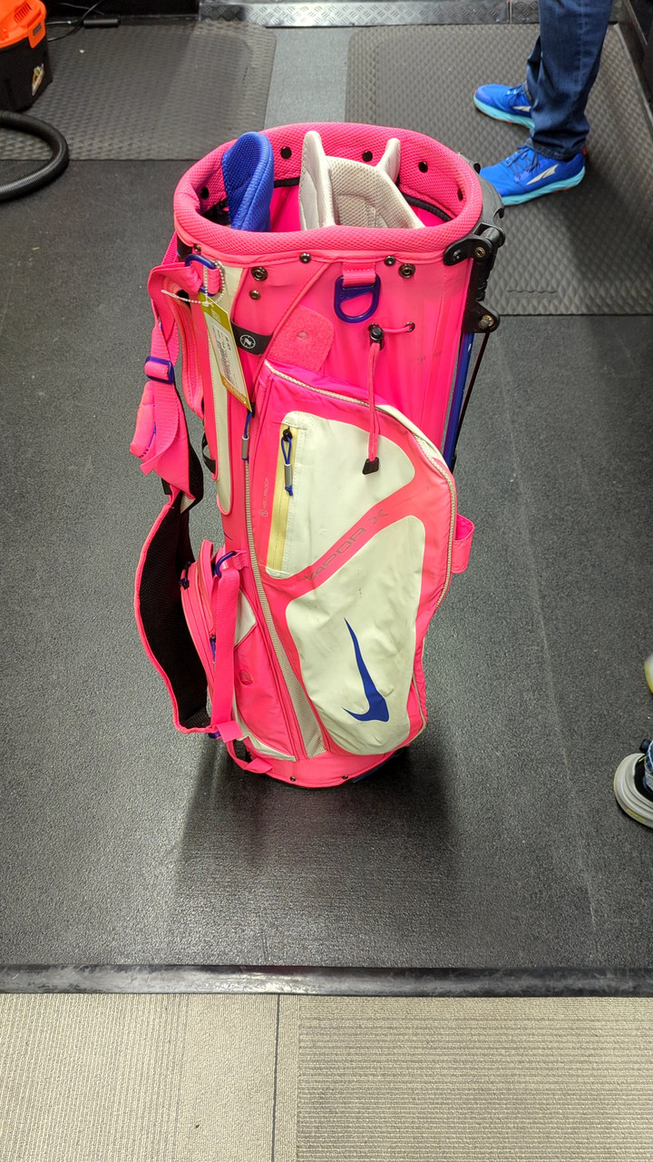 Used Nike VAPOR X GOLF BAG Womens Stand Bag Pink
