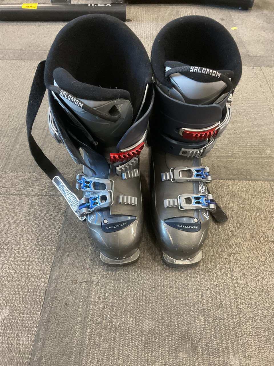 Used Salomon ELIOS 500 Mens DH Ski Boot Grey And Navy Blue 265 MP