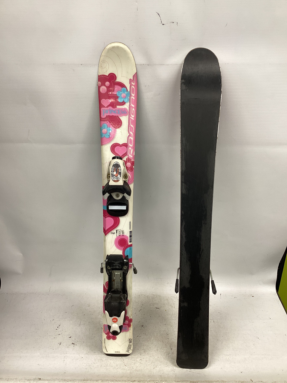 Used Rossignol PRINCESS Girls DH Ski/Binding Pink And White 80 cm