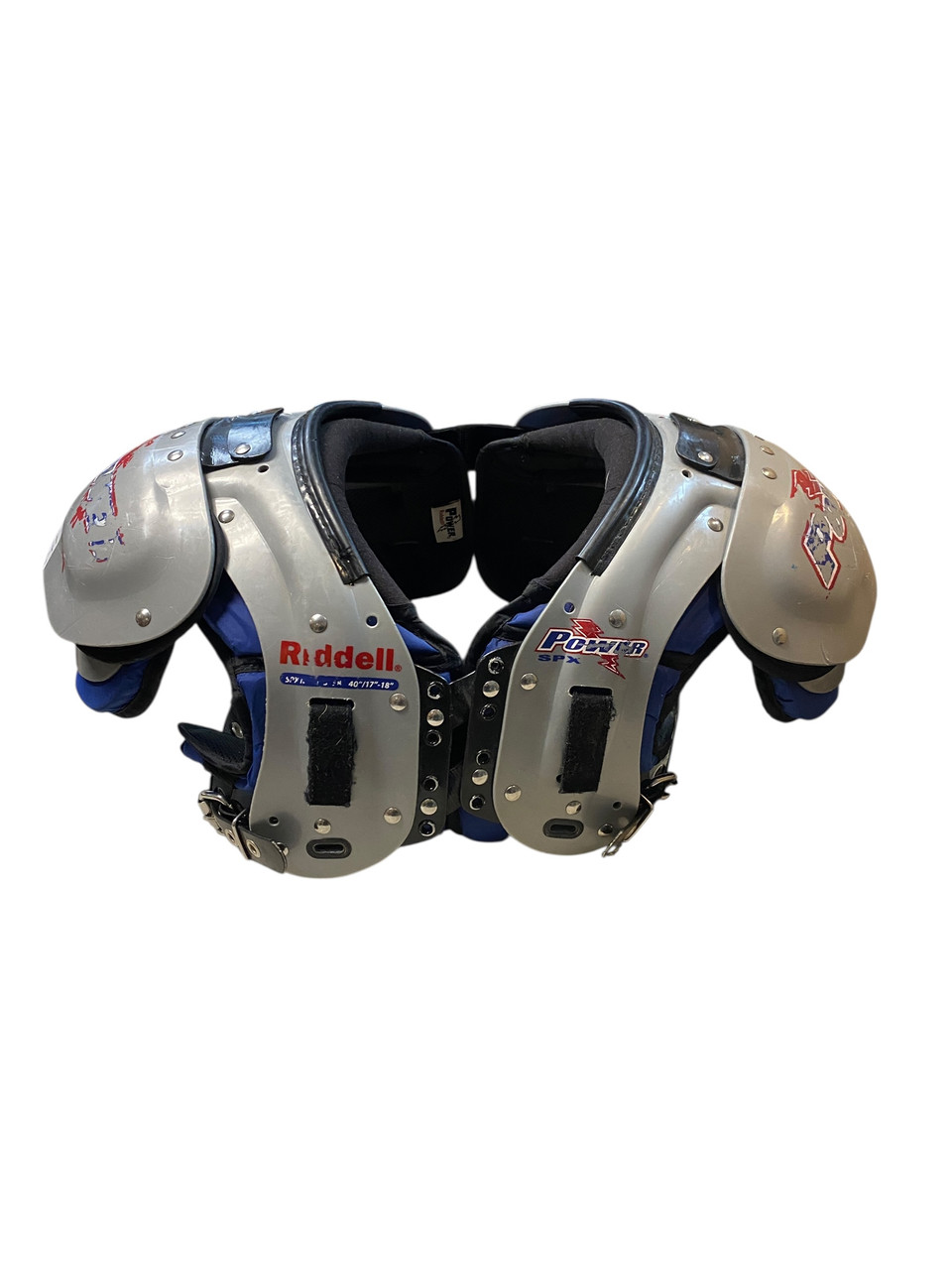 Used Riddell POWER FB Shoulder Pads Grey SM