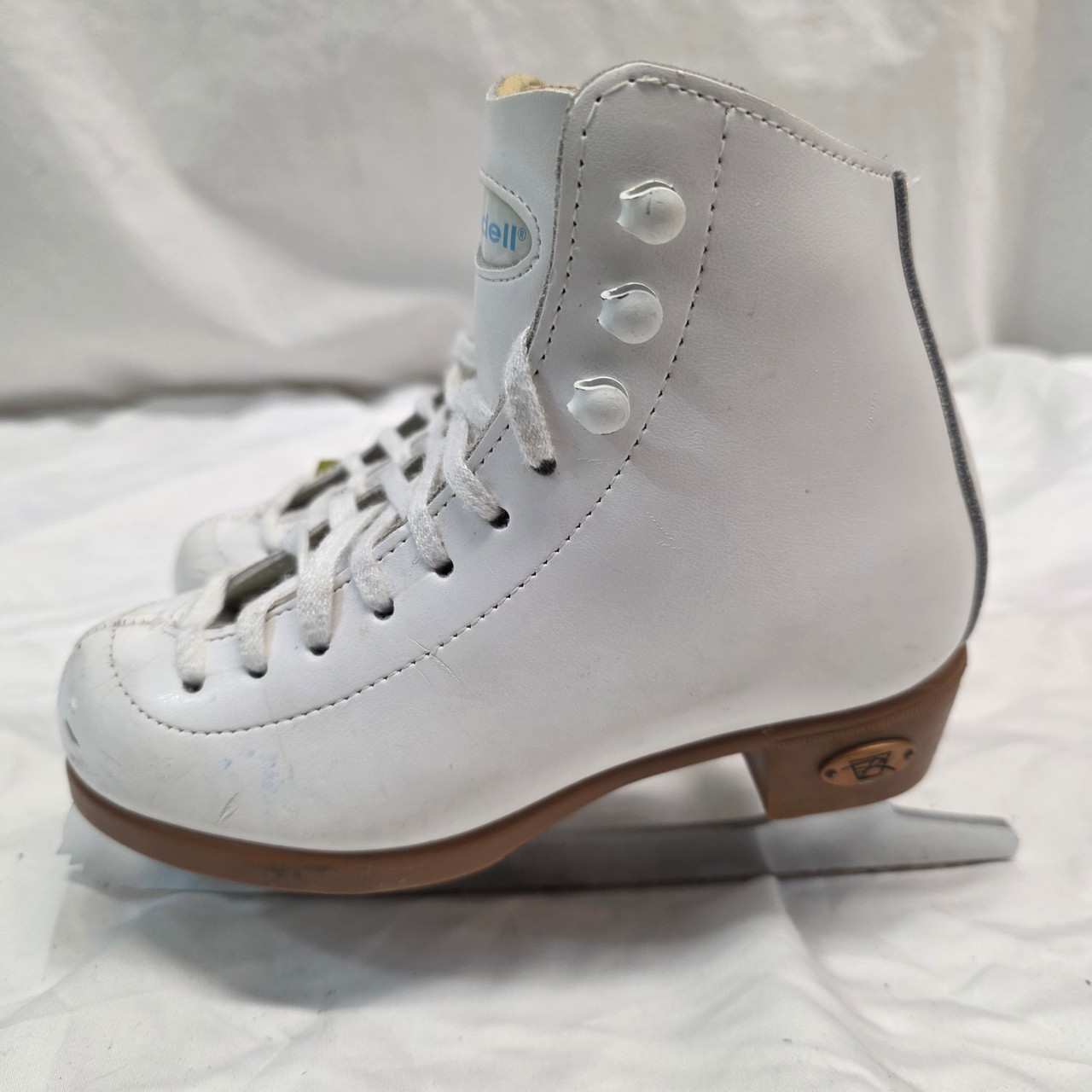 Riedell White Lace-Up Figure Skates Riedell White Topaz Ice Figure Skating Skate – Icesk8  main image 2