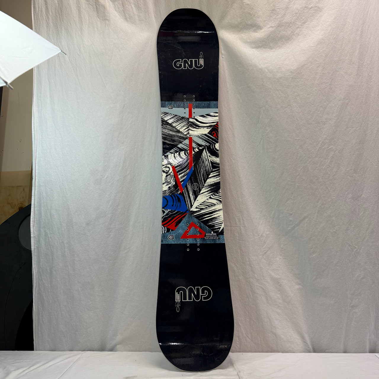 Used GNU CARBON CREDIT Mens Snowboard Only Black 153 cm