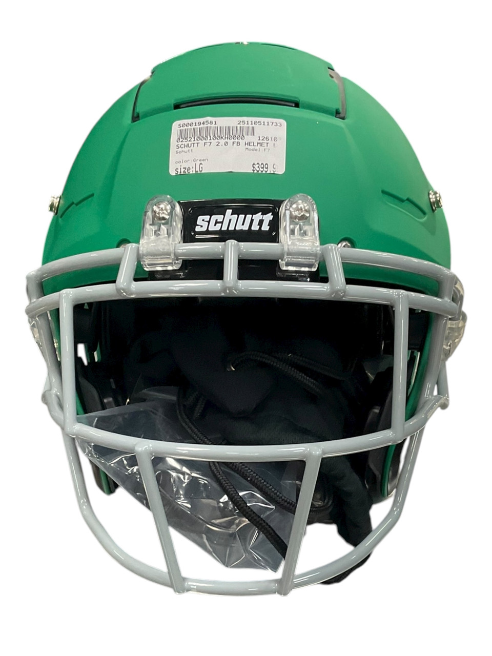 Used Schutt F7 2.0 FB Helmet Green LG