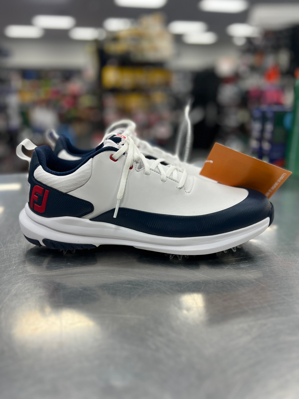 New Foot Joy TOUR RIVAL Mens Golf Shoes Navy Blue Senior 10 display picture 1