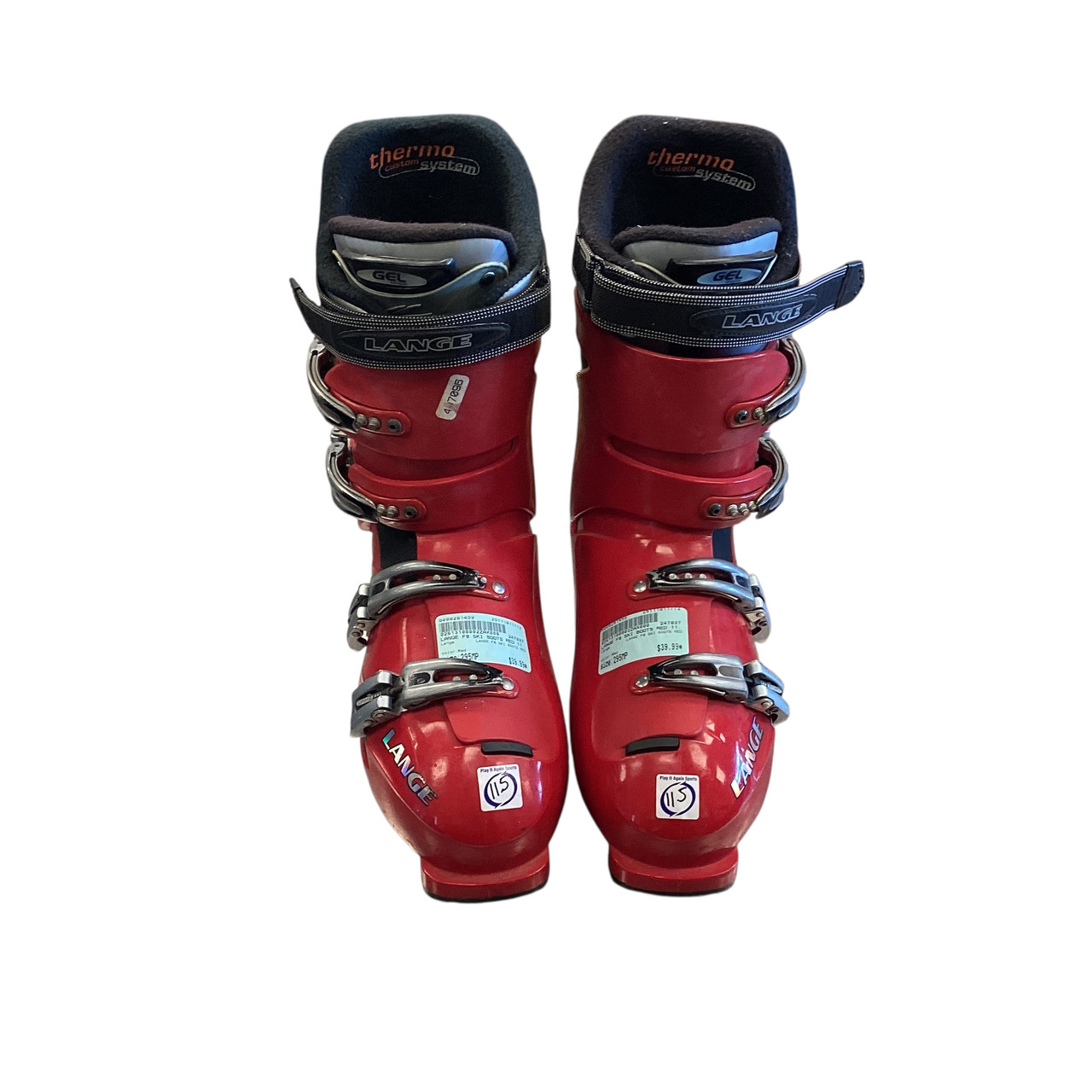 Used Lange LANGE F8 SKI BOOTS RED Mens DH Ski Boot Red 295 MP - M11.5