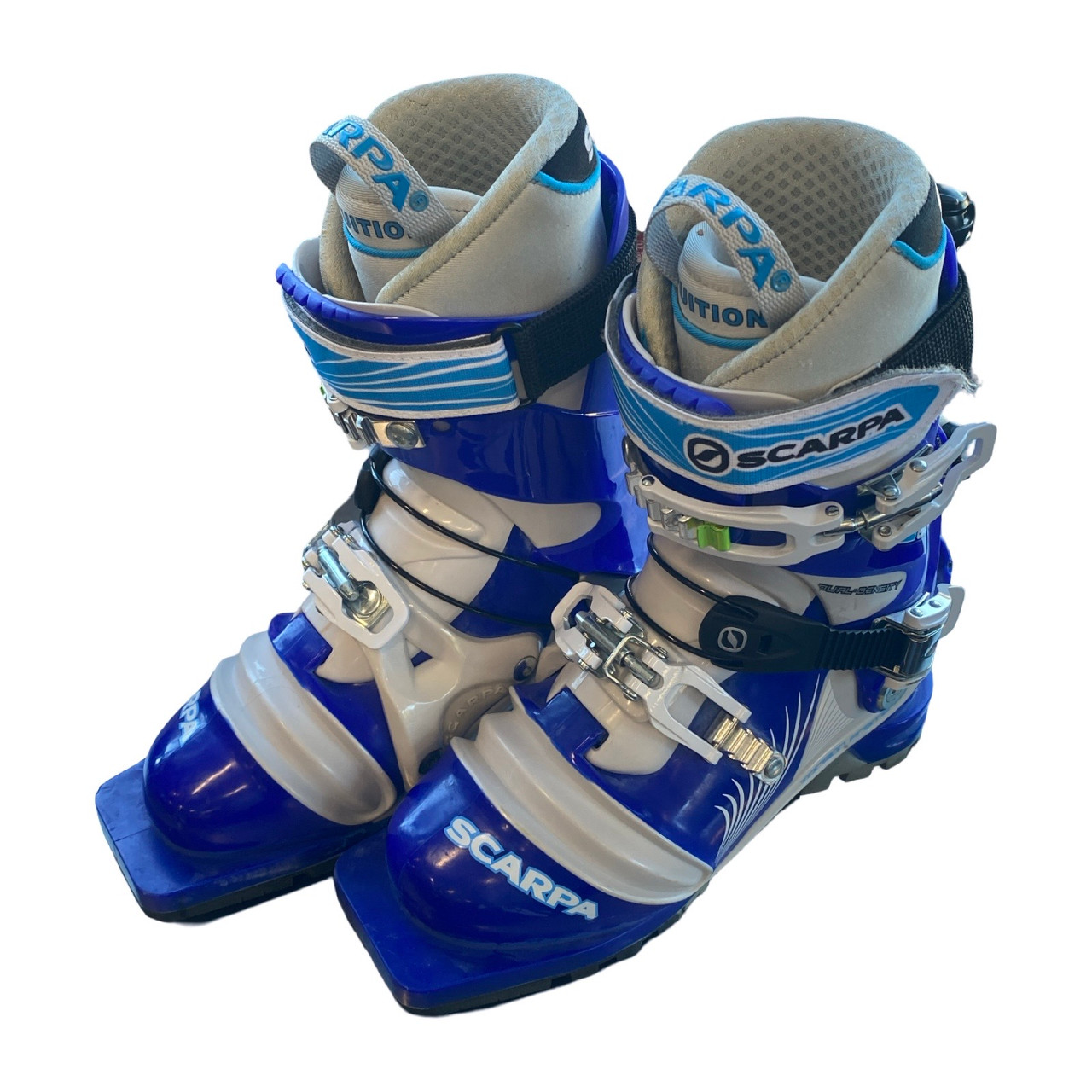Used Scarpa T2 ECO DUAL DENSITY Womens DH Ski Boot Royal Blue 225
