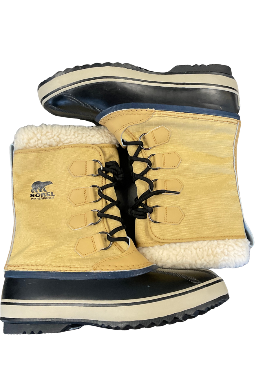 Used SOREL 1964 PAC NYLON Mens Snowboard Boots Black Senior 9 display picture 1